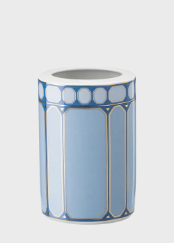 Настольная фарфоровая ваза Rosenthal Swarovski Signum Azure 15см, фото